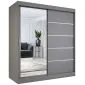 Szafa przesuwna MODUO COMFORT 3 180 antracyt z lustrem | MIRAT. kolekcja MODUO COMFORT