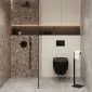 Stojak na papier NITIN czarny metalowy | MIRAT. w stylu LOFT kolekcja