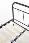 Łóżko LINDA 120x200 czarne metalowe dwuosobowe | MIRAT. styl LOFT