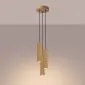 Lampa wisząca KARBON 3P złoty | sklep MIRAT  kolekcja karbon