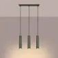 Lampa wisząca KARBON 3L zielona oliwka | sklep MIRAT  kolekcja karbon