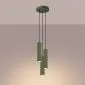 Lampa wisząca KARBON 3P zielona oliwka | sklep MIRAT  kolekcja karbon