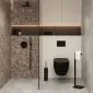 Stalowa szczotka do WC SC-01 czarna stojąca | MIRAT. w stylu LOFT kolekcja