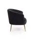Fotel CROWN czarny z przeszyciami w stylu glamour | MIRAT. w stylu GLAMOUR kolekcja