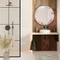 Lustro okrągłe MORENA PINK MARBLE 100cm różowe wiszące I sklep meblowy MIRAT.
