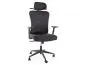 Czarny fotel ergonomiczny Q-080M z atestem BHP i wieszakiem | MIRAT