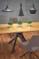 Stół DERRICK 160(200)x90 dąb/czarny rozkładany w stylu loft | MIRAT. styl LOFT