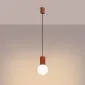 Lampa wisząca HALO 1 ochra czerwona | sklep MIRAT kolekcja halo