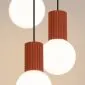 Lampa wisząca HALO 3P ochra czerwona | sklep MIRAT kolekcja halo