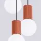 Lampa wisząca HALO 3P ochra czerwona | sklep MIRAT kolekcja halo