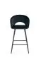 Hoker barowy H96 VELVET czarny welurowy I sklep meblowy MIRAT. styl LOFT