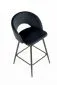 Hoker barowy H96 VELVET czarny welurowy I sklep meblowy MIRAT. styl LOFT