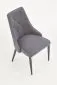 Krzesło K365 VELVET szare z metalowymi nogami do salonu | MIRAT. w stylu GLAMOUR kolekcja