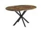 Okrągły stół rozkładany Gaston 100-135 cm orzech vintage | MIRAT styl LOFT