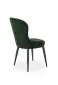 Krzesło K366 VELVET ciemno zielone na metalowych nogach | MIRAT. styl GLAMOUR