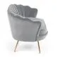 Sofa AMORINITO XL szara muszla na złotych lub czarnych nogach | MIRAT. styl GLAMOUR, PASTELE