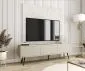 Szafka RTV KARL 3D 175cm wisząca/stojąca kaszmirowy mat  I sklep meblowy MIRAT. styl GLAMOUR, RYFLOWANY