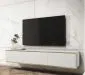 Szafka RTV KARL 175cm wisząca/stojąca biały mat laminowana I sklep meblowy MIRAT. styl GLAMOUR