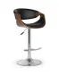 Hoker H-100 czarny tapicerowany ekoskórą z elementami drewna | MIRAT. styl LOFT