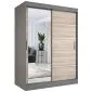 Szafa przesuwna MODUO COMFORT 3 150 antracyt/dąb sonoma z lustrem | MIRAT. kolekcja MODUO COMFORT