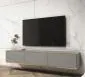 Szafka RTV KARL 3D 175cm wisząca/stojąca szary mat ryflowana I sklep meblowy MIRAT. styl GLAMOUR, RYFLOWANY