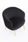 Fotel CROWN czarny z przeszyciami w stylu glamour | MIRAT. w stylu GLAMOUR kolekcja
