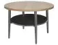 Okrągły stolik loftowy z półką Ella B 60 cm dąb | MIRAT styl LOFT