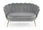 Sofa AMORINITO XL szara muszla na złotych lub czarnych nogach | MIRAT. styl GLAMOUR, PASTELE