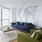Fototapeta XXL - Map of the World - white solids-1