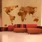 Fototapeta - Herbaciana mapa świata-1