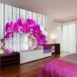Fototapeta - Violet orchids with water reflexion-1