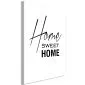 Obraz - Black and White Home Sweet Home (1-częściowy) pionowy-1
