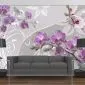 Fototapeta - Lot purpurowych orchidei-1