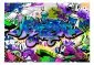 Fototapeta - Graffiti fioletowy motyw-2
