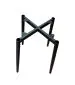 Taboret SQUARE MG VELVET beżowy na metalowych nogach | MIRAT.