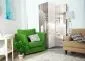 Parawan dwustronny 3D 135 x 172 cm Czarny