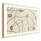 Plakat Kształty 60x40 cm z ramą złotą z marginesem | MIRAT.