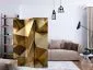 Parawan dwustronny  3D 135 x 172 cm Brązowy
