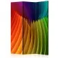 Parawan dwustronny 3D 135x172 cm 3-częściowy wielokolorowy | MIRAT.