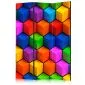 Parawan akustyczny 3D 135x172 cm 3-częściowy wielokolorowy | MIRAT.