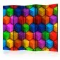 Parawan dwustronny 3D 225x172 cm 5-częściowy wielokolorowy | MIRAT.