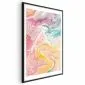 Plakat Kolorowy Chaos 29,7x42 cm z ramą czarną z marginesem | MIRAT.