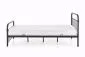 Łóżko LINDA 120x200 czarne metalowe dwuosobowe | MIRAT. styl LOFT
