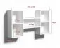 Półka ALESIA 6 szara wisząca do salonu | MIRAT. styl LOFT