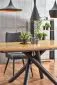 Stół DERRICK 160(200)x90 dąb/czarny rozkładany w stylu loft | MIRAT. styl LOFT