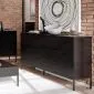 Komoda KRON 6S 150cm czarny dąb do sypialni I sklep meblowy MIRAT. styl LOFT kolekcja KRON