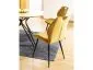 Krzesło ARCO VELVET curry welurowe z przeszyciami | MIRAT. w stylu GLAMOUR, LOFT kolekcja