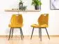 Krzesło ARCO VELVET curry welurowe z przeszyciami | MIRAT. w stylu GLAMOUR, LOFT kolekcja