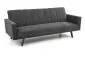 Sofa rozkładana ARMANDO VELVET szara na metalowych nogach | MIRAT.
