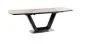 Stół ARMANI CERAMIC160(220)x90 biały/czarny z efektem marmuru | MIRAT. styl GLAMOUR